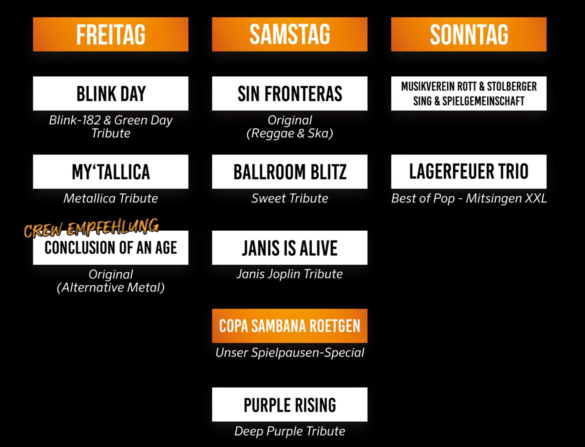 Rock in Rott 2023 Line Up