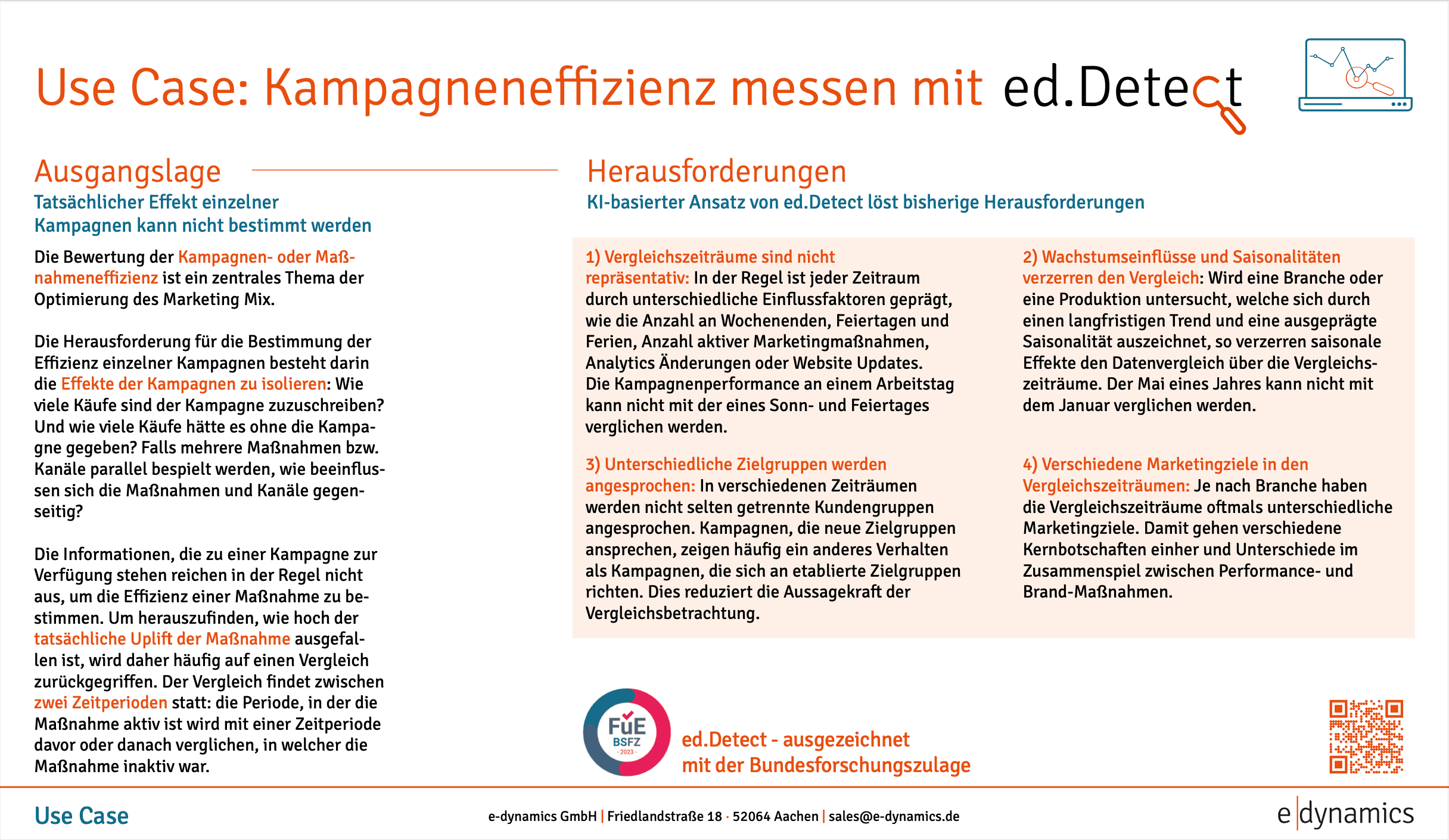 Use Case ed.Detect Kamapgneneffizienz